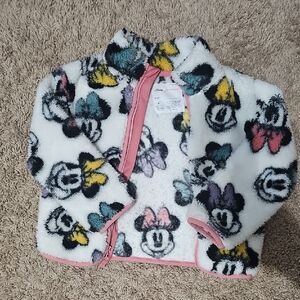 Disney Multicolor Fleece Jacket with Mickey Mouse Design